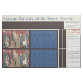Lady and Unicorn DIY Tasse Rugs Stoff