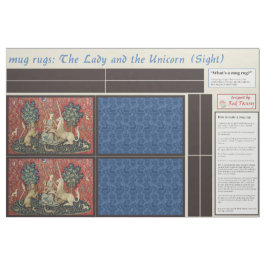 Lady and Unicorn DIY Tasse Rugs Stoff