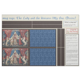Lady and Unicorn DIY Tasse Rugs Stoff