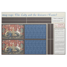 Lady and Unicorn DIY Tasse Rugs Stoff
