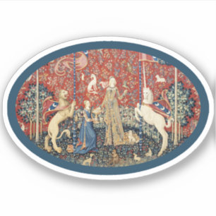Lady and Unicorn (Geschmack) Vinyl Sticker