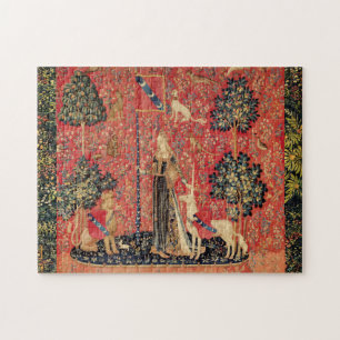 LADY AND UNICORN Lion,Fantasy Flowers,Animals Puzzle