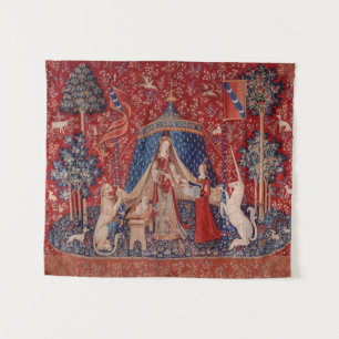 Lady and Unicorn Medieval Tapestry Desire Wandteppich
