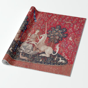 Lady and Unicorn Medieval Tapestry Sight Geschenkpapier