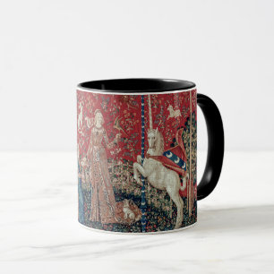 Lady and Unicorn Medieval Tapestry Taste Tasse