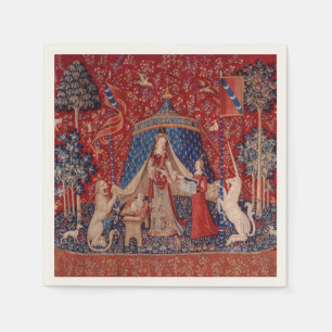 Lady and Unicorn Mittelalterliche Tapestry Serviette