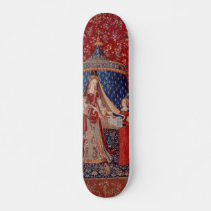 Lady and Unicorn Mittelalterliche Tapestry Skateboard