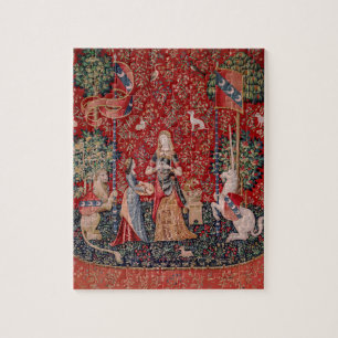 Lady and Unicorn mittelalterlicher Teppich Geruch Puzzle