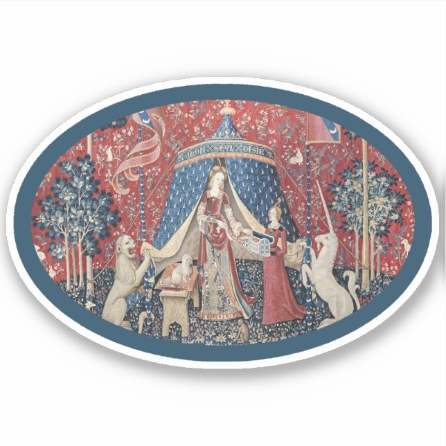 Lady and Unicorn (One Desire) Vinyl Sticker (Vorderseite)