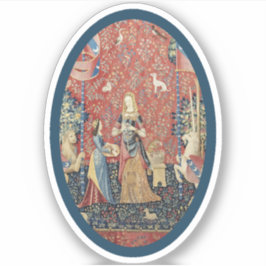 Lady and Unicorn (Riech) Vinyl Sticker