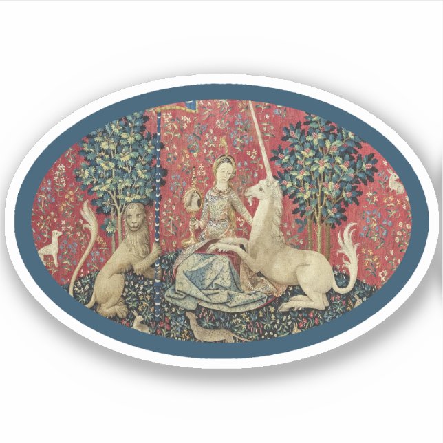 Lady and Unicorn (Sight) Vinyl Sticker (Vorderseite)