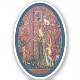 Lady and Unicorn (Touch) Vinyl Sticker