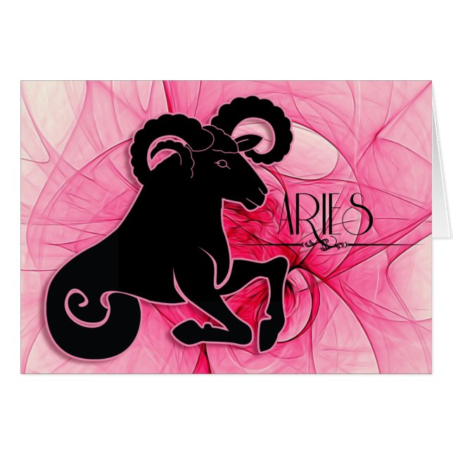 Lady Aries Zodiac Blank mit Inside Art (Vorderseite (Horizontal))