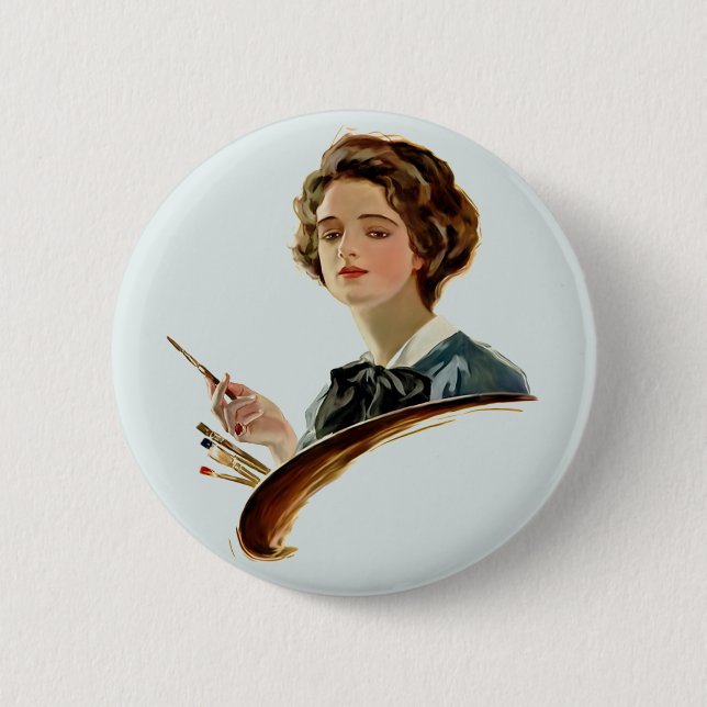 Lady Artist Button (Vorderseite)