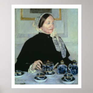 Lady at the Tea Table, 1885 (Öl auf Leinwand) Poster
