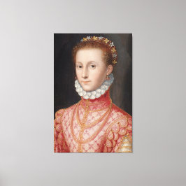 Lady aus dem 16. Jahrhundert in Rosa Leinwanddruck