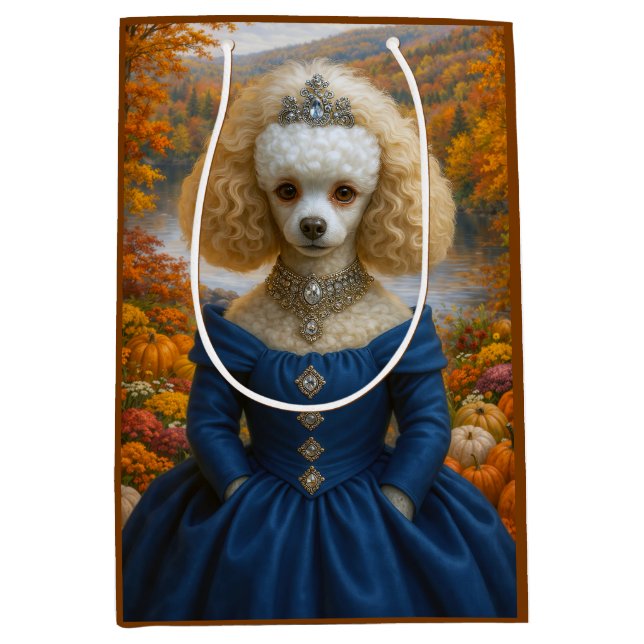 Lady Autumn , Poodle  Mittlere Geschenktüte (Vorderseite)