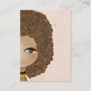 Lady Beautiful Brown Eye Afro Hair Grunge Visitenkarte