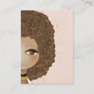 Lady Beautiful Brown Eye Afro Hair Grunge Visitenkarte