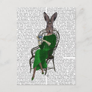 Lady Bella Rabbit Bei Tee 2 Postkarte