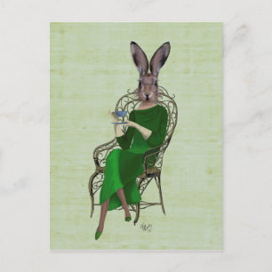 Lady Bella Rabbit Einnahme von Tee 4 Postkarte