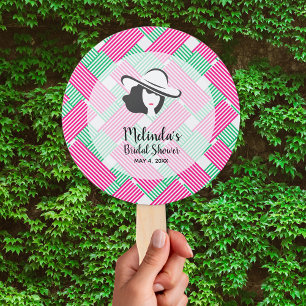Lady Big Hat on Stripes Derby Fächer