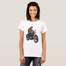 Lady Biker auf der Straße T-Shirt