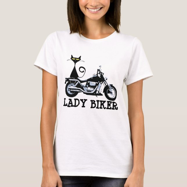 LADY BIKER, CAT-T - Shirt (Vorderseite)