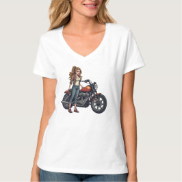 Lady Biker is already a German word and is used in T-Shirt