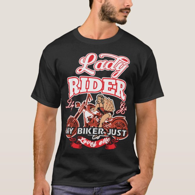 LADY BIKER MY BIKER NUR LIEBEN ICH SHIRT (Vorderseite)