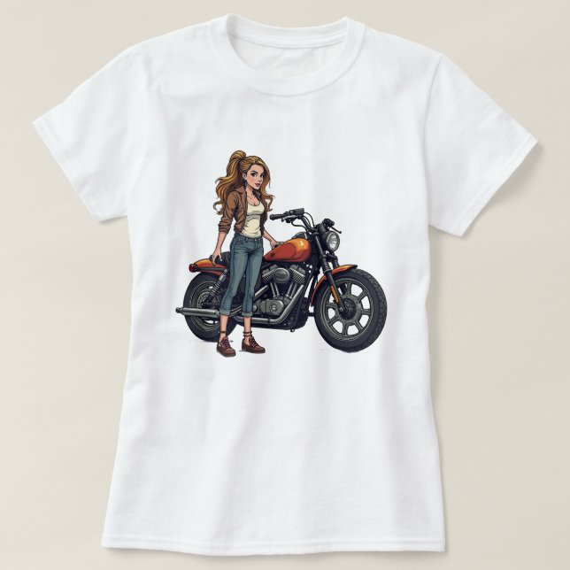 Lady Biker  T-Shirt (Design vorne)
