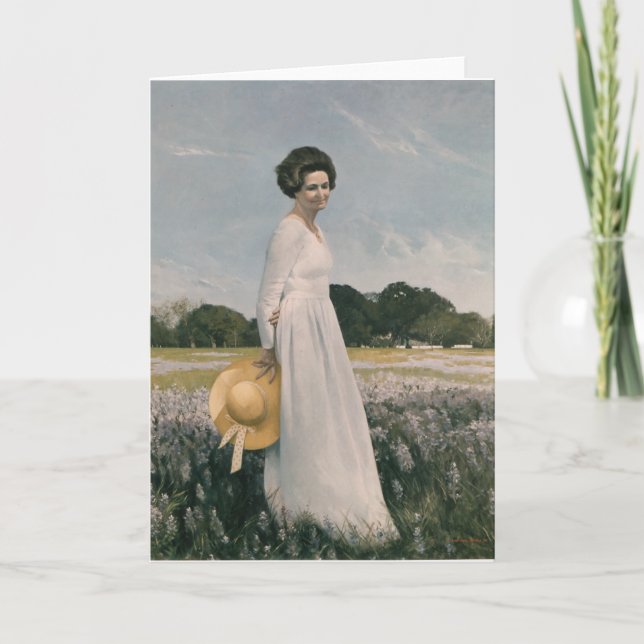 Lady Bird Johnson - Aaron Shikler (1978) Karte (Vorderseite)