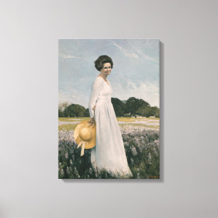 Lady Bird Johnson - Aaron Shikler (1978) Leinwanddruck