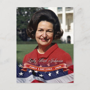 Lady Bird Johnson, First Lady of the U.S. Postkarte