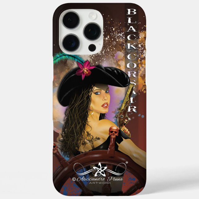 Lady Black Corsair Case-Mate iPhone Hülle (Rückseite)