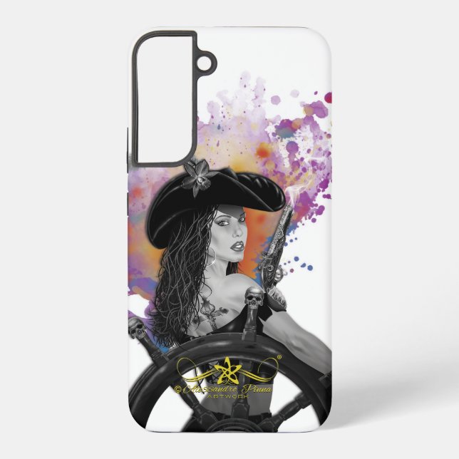 Lady Black Corsair Samsung Galaxy Hülle (Rückseite)