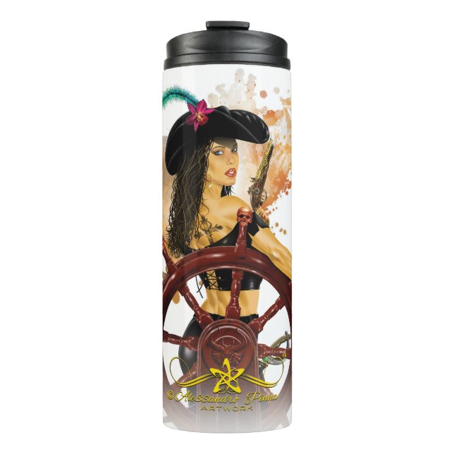 Lady Black Corsair Thermosbecher (Vorderseite)