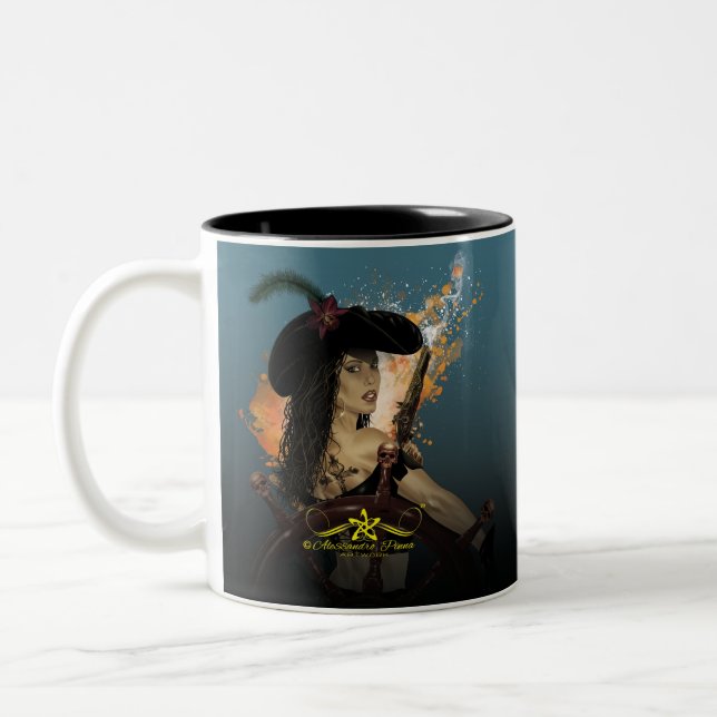 Lady Black Corsair Zweifarbige Tasse (Links)