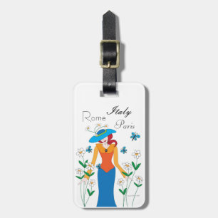Lady Blue Luggage Tag Gepäckanhänger