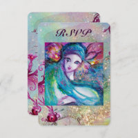 LADY BLUE MASK Venezianische Hochzeitssackgasse Pa