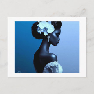 Lady Blue Postcard Postkarte