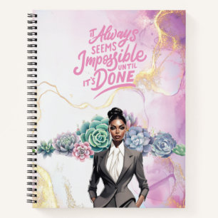 Lady Boss Motivierend Stärkung der Wirtschaft Notizbuch