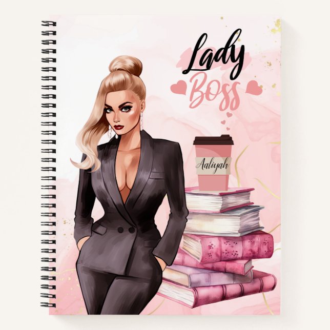 Lady Boss Pink: Macht Euren Ehrgeiz Notizbuch (Vorderseite)