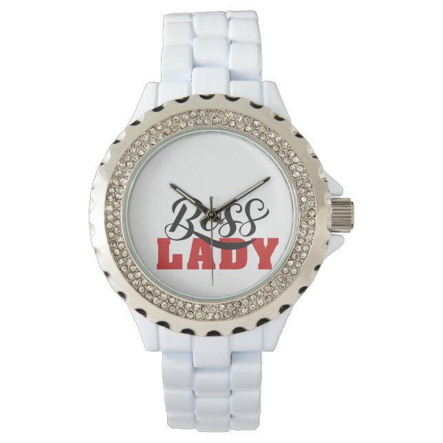 Lady Boss – Strong Confident Woman Design Armbanduhr (Vorderseite)