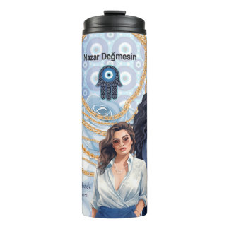 Lady Boss türkisches böses Auge Thermosbecher