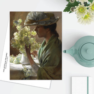 Lady Bouquet Hydrangeas Charles Courtney Curran Postkarte