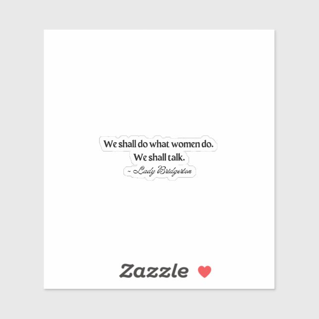 Lady Bridgerton Aufkleber (Blatt)