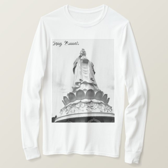 Lady Buddah lange Ärmel T-Shirt (Design vorne)