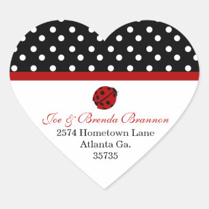 Lady Bug Address Stickers
