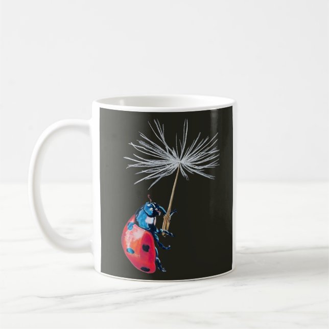 Lady Bug and Dandelion Seed Kaffeetasse (Links)